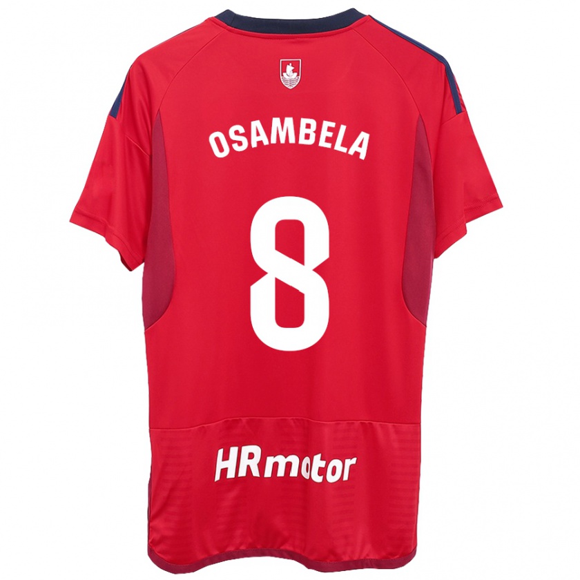 Kandiny Niño Camiseta Asier Osambela #8 Rojo 1ª Equipación 2023/24 La Camisa Chile