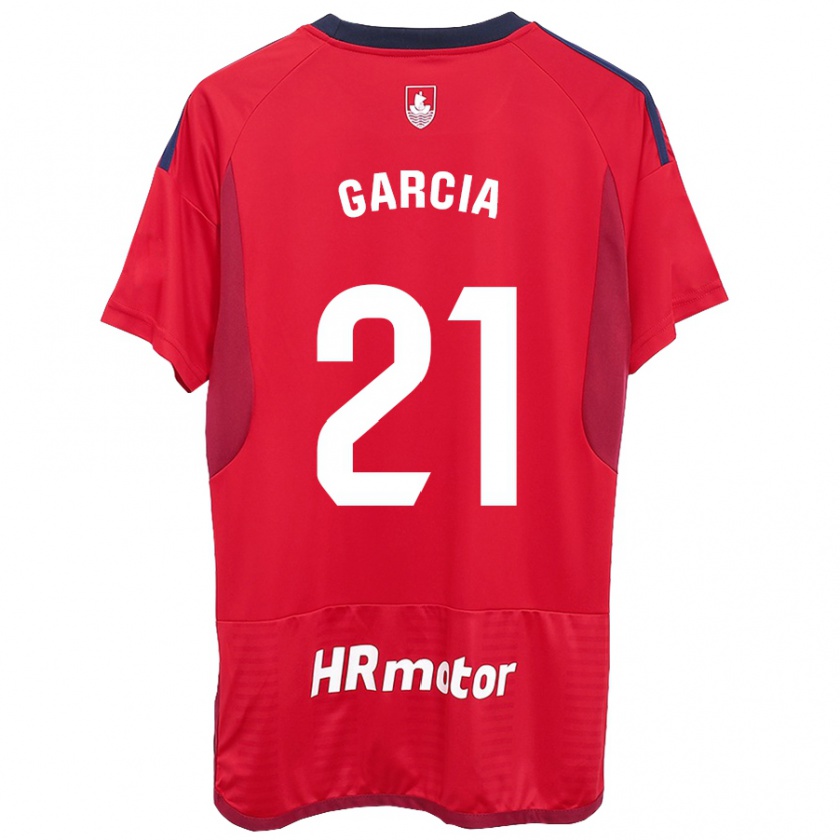 Kandiny Niño Camiseta Jon García #21 Rojo 1ª Equipación 2023/24 La Camisa Chile