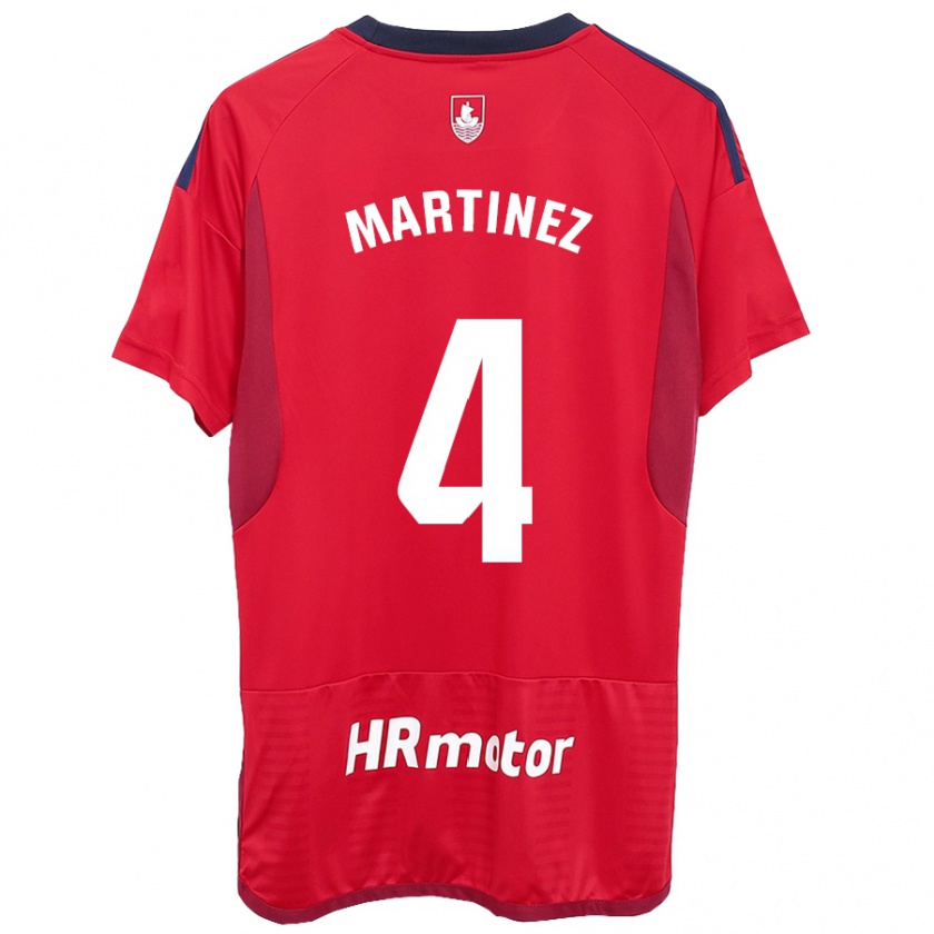 Kandiny Niño Camiseta Vera Martínez Viota #4 Rojo 1ª Equipación 2023/24 La Camisa Chile