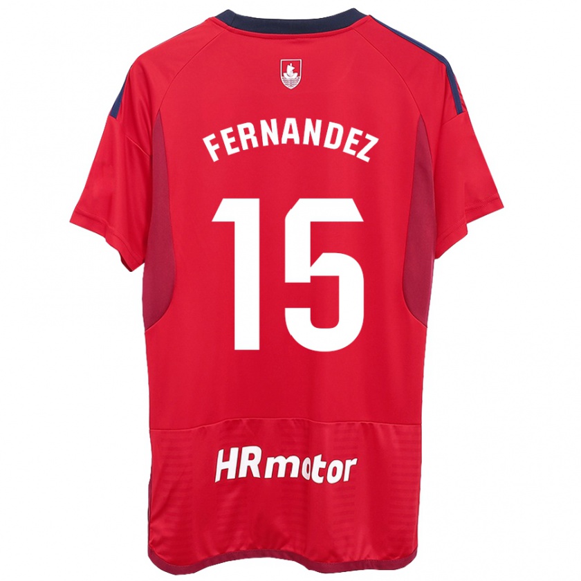 Kandiny Niño Camiseta Leyre Fernández Sánchez #15 Rojo 1ª Equipación 2023/24 La Camisa Chile