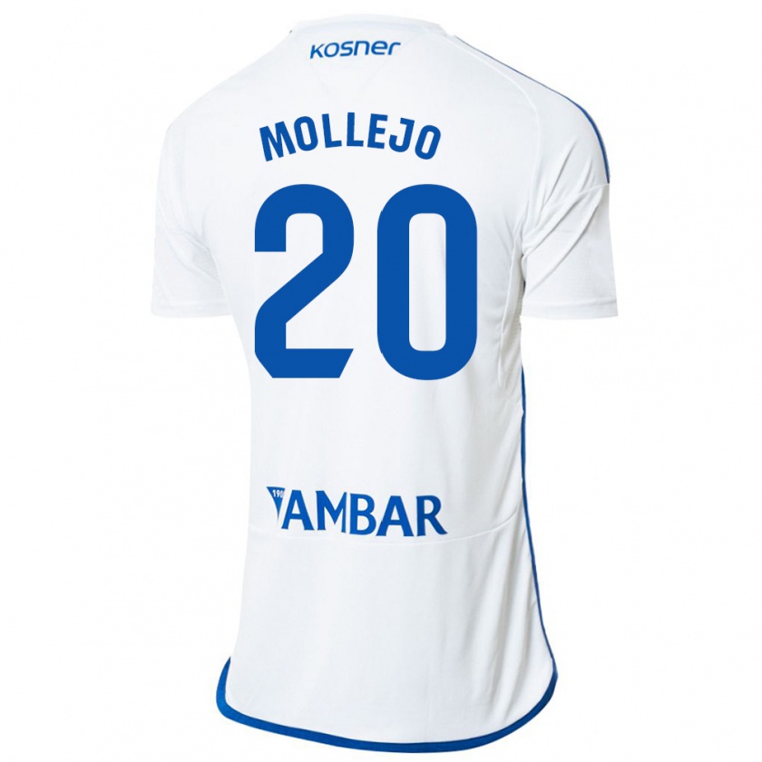 Kandiny Niño Camiseta Víctor Mollejo #20 Blanco 1ª Equipación 2023/24 La Camisa Chile