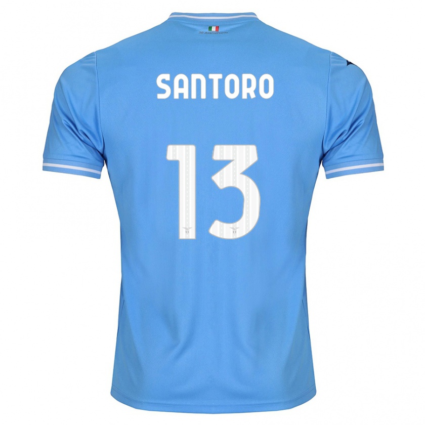 Kandiny Niño Camiseta Martina Santoro #13 Azul 1ª Equipación 2023/24 La Camisa Chile