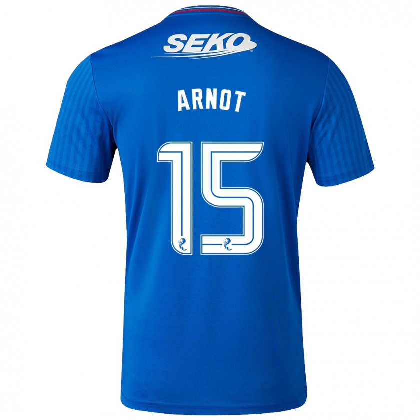 Kandiny Niño Camiseta Elizabeth Arnot #15 Azul 1ª Equipación 2023/24 La Camisa Chile