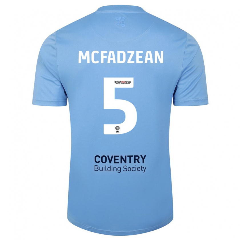 Kandiny Niño Camiseta Kyle Mcfadzean #5 Cielo Azul 1ª Equipación 2023/24 La Camisa Chile