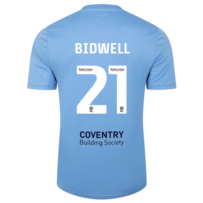 Kandiny Niño Camiseta Jake Bidwell #21 Cielo Azul 1ª Equipación 2023/24 La Camisa Chile