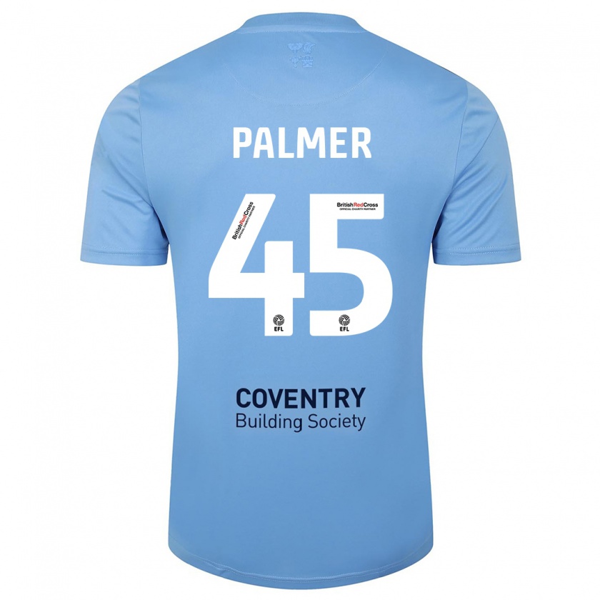 Kandiny Niño Camiseta Kasey Palmer #45 Cielo Azul 1ª Equipación 2023/24 La Camisa Chile