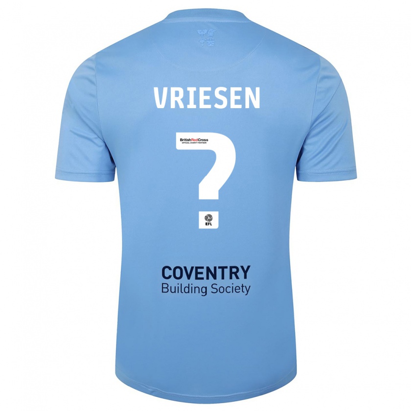 Kandiny Niño Camiseta Fabian Vriesen #0 Cielo Azul 1ª Equipación 2023/24 La Camisa Chile