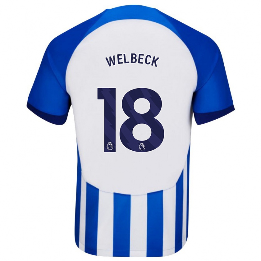 Kandiny Niño Camiseta Danny Welbeck #18 Azul 1ª Equipación 2023/24 La Camisa Chile