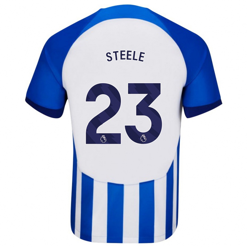 Kandiny Niño Camiseta Jason Steele #23 Azul 1ª Equipación 2023/24 La Camisa Chile