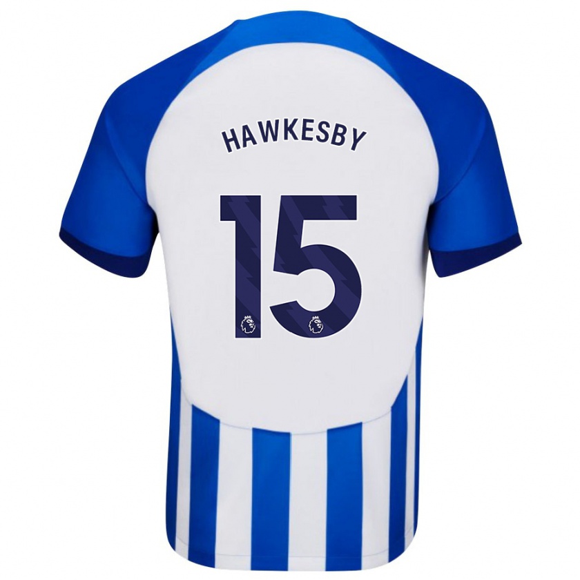 Kandiny Niño Camiseta Mackenzie Hawkesby #15 Azul 1ª Equipación 2023/24 La Camisa Chile