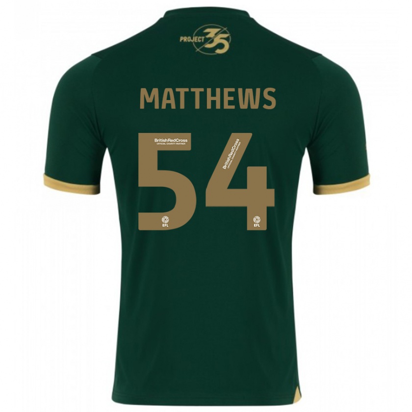 Kandiny Niño Camiseta Jack Matthews #54 Verde 1ª Equipación 2023/24 La Camisa Chile