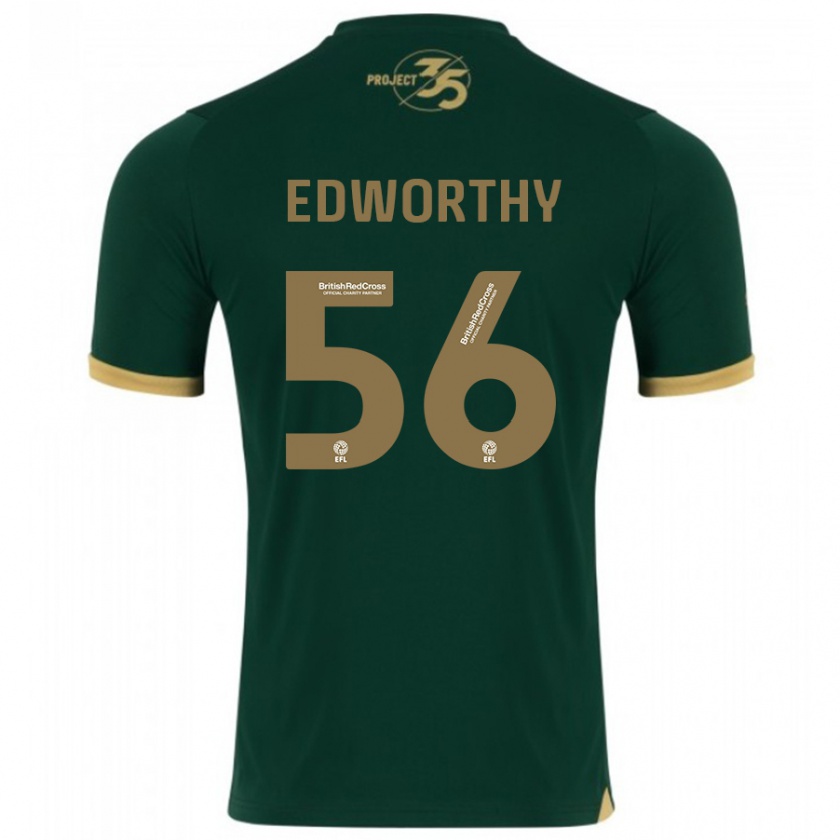 Kandiny Niño Camiseta Kieran Edworthy #56 Verde 1ª Equipación 2023/24 La Camisa Chile