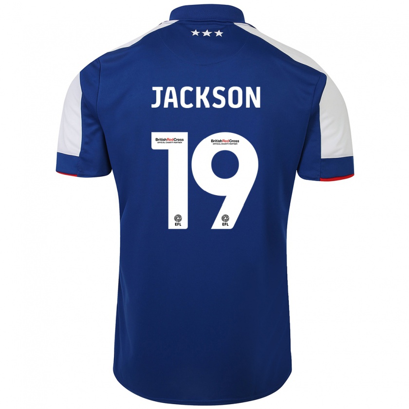 Kandiny Niño Camiseta Kayden Jackson #19 Azul 1ª Equipación 2023/24 La Camisa Chile