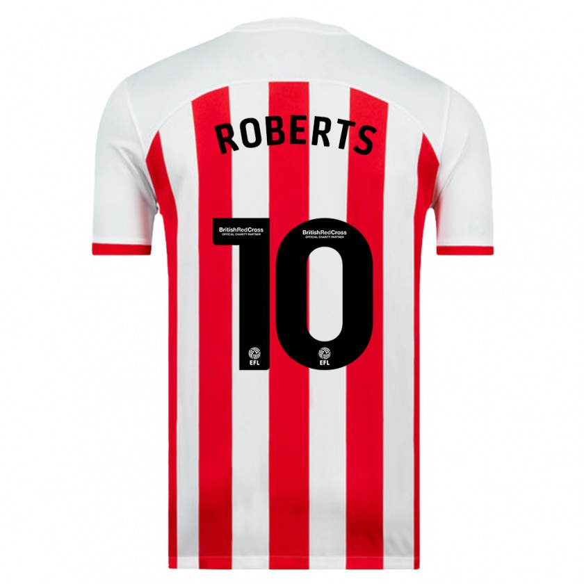 Kandiny Niño Camiseta Patrick Roberts #10 Blanco 1ª Equipación 2023/24 La Camisa Chile