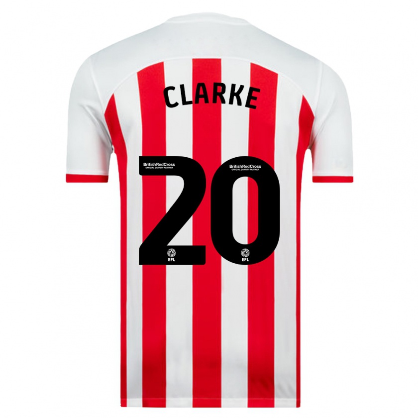 Kandiny Niño Camiseta Jack Clarke #20 Blanco 1ª Equipación 2023/24 La Camisa Chile