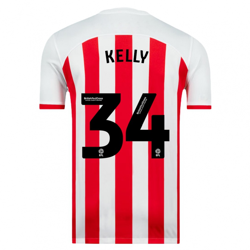 Kandiny Niño Camiseta Caden Kelly #34 Blanco 1ª Equipación 2023/24 La Camisa Chile