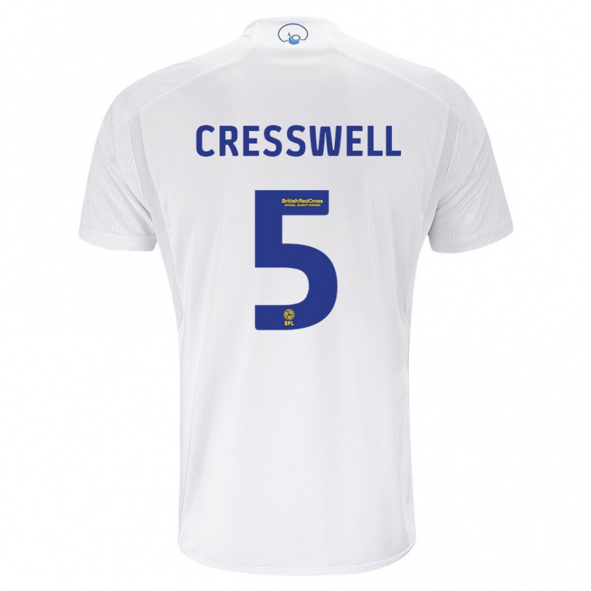 Kandiny Niño Camiseta Charlie Cresswell #5 Blanco 1ª Equipación 2023/24 La Camisa Chile