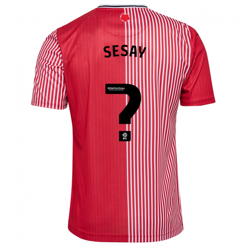 Kandiny Niño Camiseta Moses Sesay #0 Rojo 1ª Equipación 2023/24 La Camisa Chile