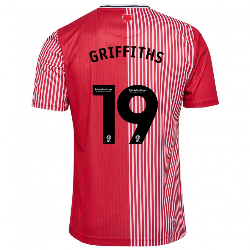 Kandiny Niño Camiseta Alice Griffiths #19 Rojo 1ª Equipación 2023/24 La Camisa Chile