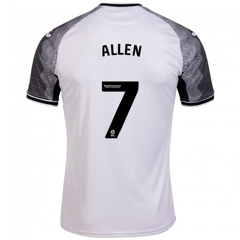 Kandiny Niño Camiseta Joe Allen #7 Blanco 1ª Equipación 2023/24 La Camisa Chile