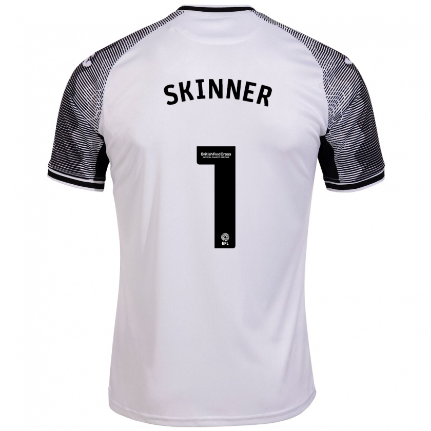 Kandiny Niño Camiseta Claire Skinner #1 Blanco 1ª Equipación 2023/24 La Camisa Chile