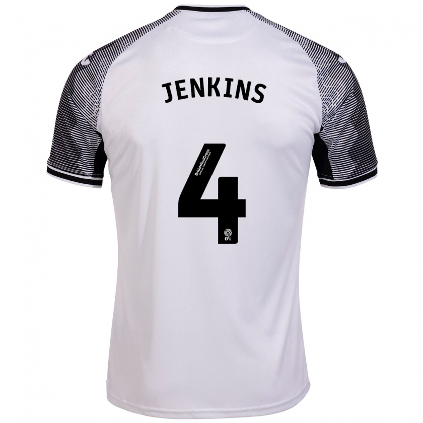 Kandiny Niño Camiseta Shaunna Jenkins #4 Blanco 1ª Equipación 2023/24 La Camisa Chile