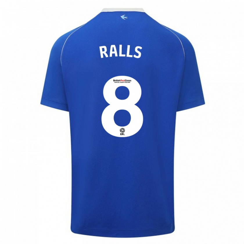 Kandiny Niño Camiseta Joe Ralls #8 Azul 1ª Equipación 2023/24 La Camisa Chile