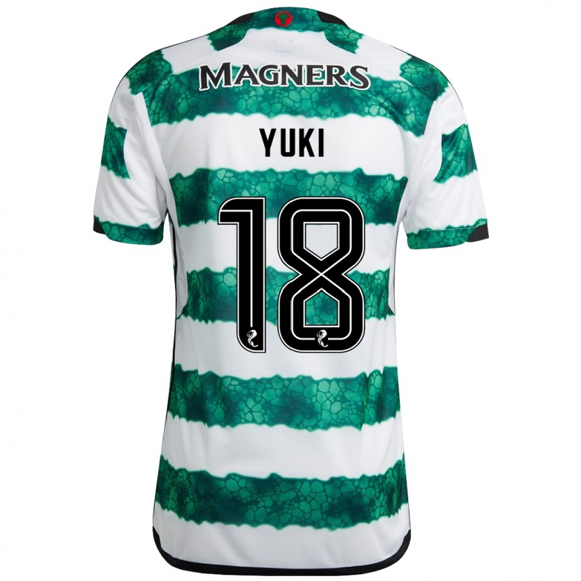 Kandiny Niño Camiseta Yuki Kobayashi #18 Verde 1ª Equipación 2023/24 La Camisa Chile