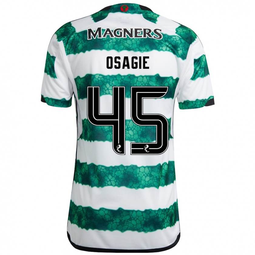 Kandiny Niño Camiseta Justin Osagie #45 Verde 1ª Equipación 2023/24 La Camisa Chile