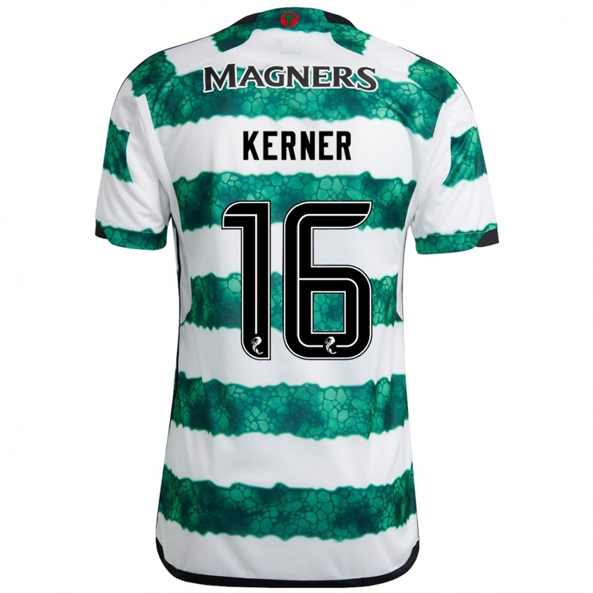 Kandiny Niño Camiseta Hana Kerner #16 Verde 1ª Equipación 2023/24 La Camisa Chile