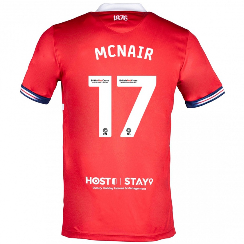 Kandiny Niño Camiseta Paddy Mcnair #17 Rojo 1ª Equipación 2023/24 La Camisa Chile