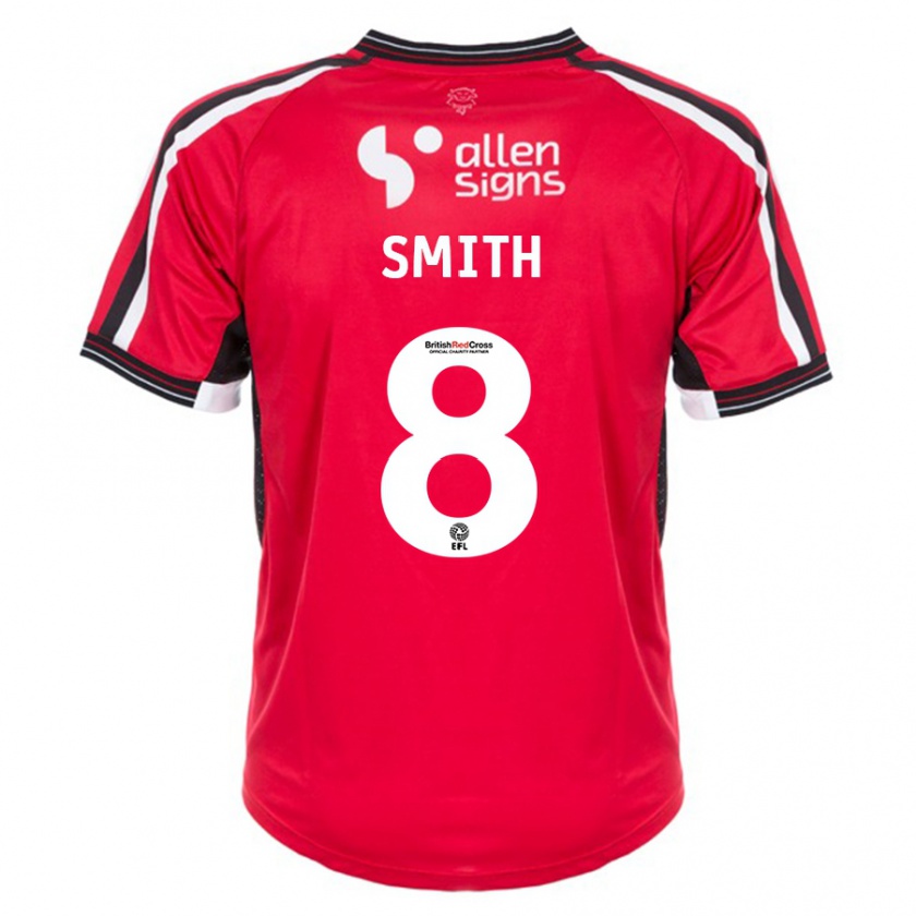 Kandiny Niño Camiseta Alistair Smith #8 Rojo 1ª Equipación 2023/24 La Camisa Chile