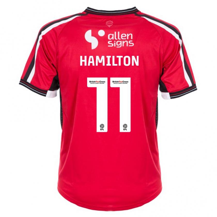 Kandiny Niño Camiseta Ethan Hamilton #11 Rojo 1ª Equipación 2023/24 La Camisa Chile