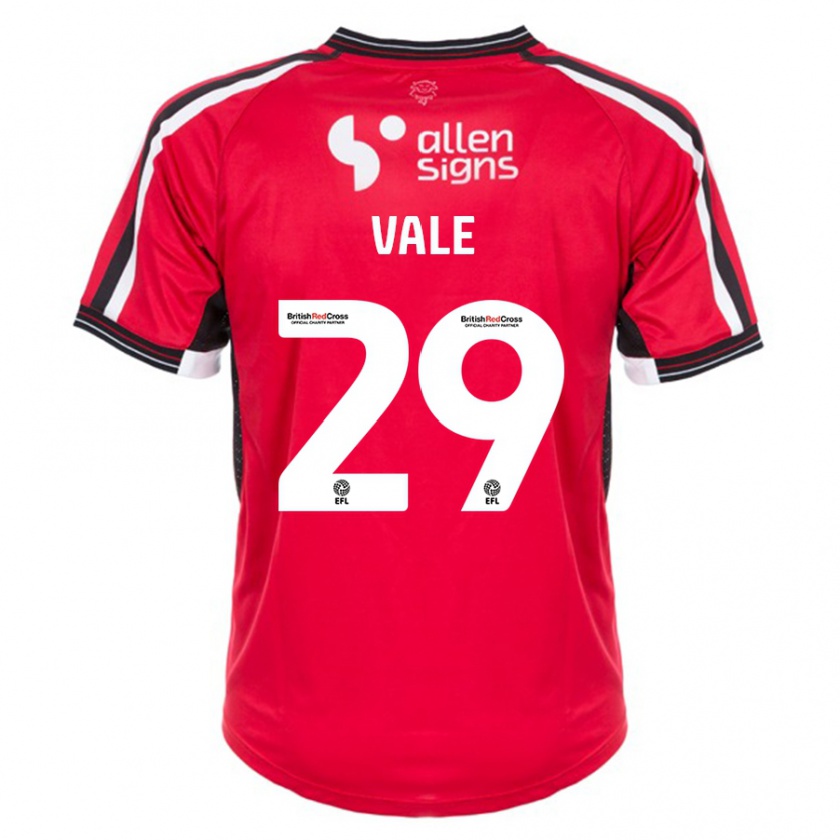 Kandiny Niño Camiseta Jack Vale #29 Rojo 1ª Equipación 2023/24 La Camisa Chile