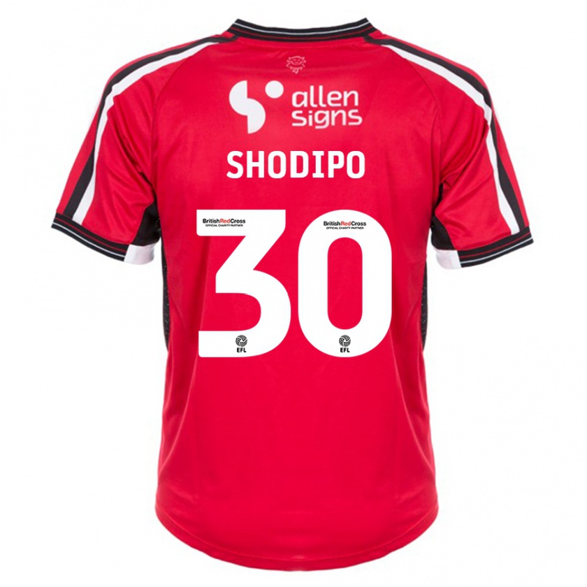 Kandiny Niño Camiseta Olamide Shodipo #30 Rojo 1ª Equipación 2023/24 La Camisa Chile