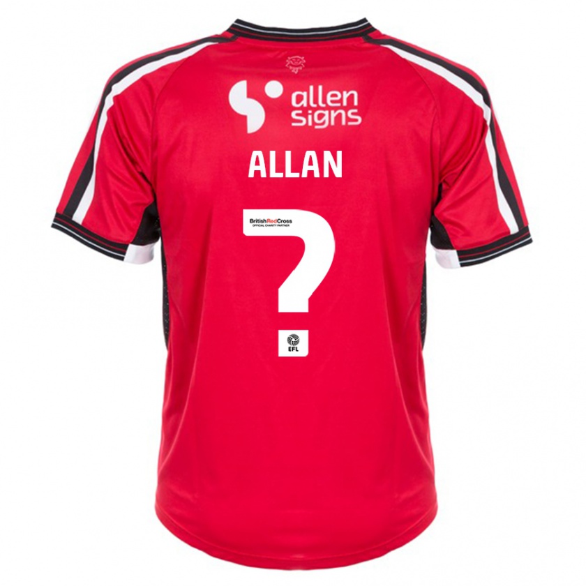 Kandiny Niño Camiseta Isaac Allan #0 Rojo 1ª Equipación 2023/24 La Camisa Chile