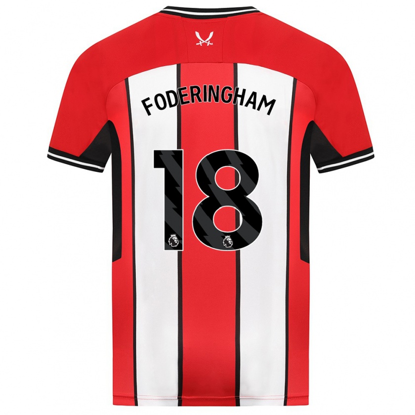 Kandiny Niño Camiseta Wes Foderingham #18 Rojo 1ª Equipación 2023/24 La Camisa Chile