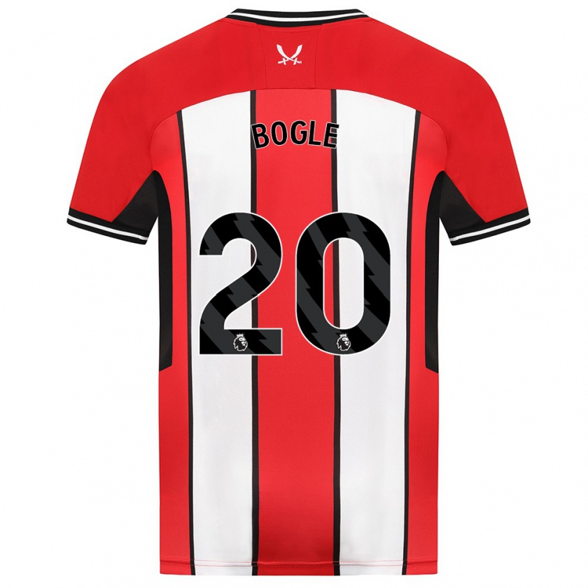 Kandiny Niño Camiseta Jayden Bogle #20 Rojo 1ª Equipación 2023/24 La Camisa Chile