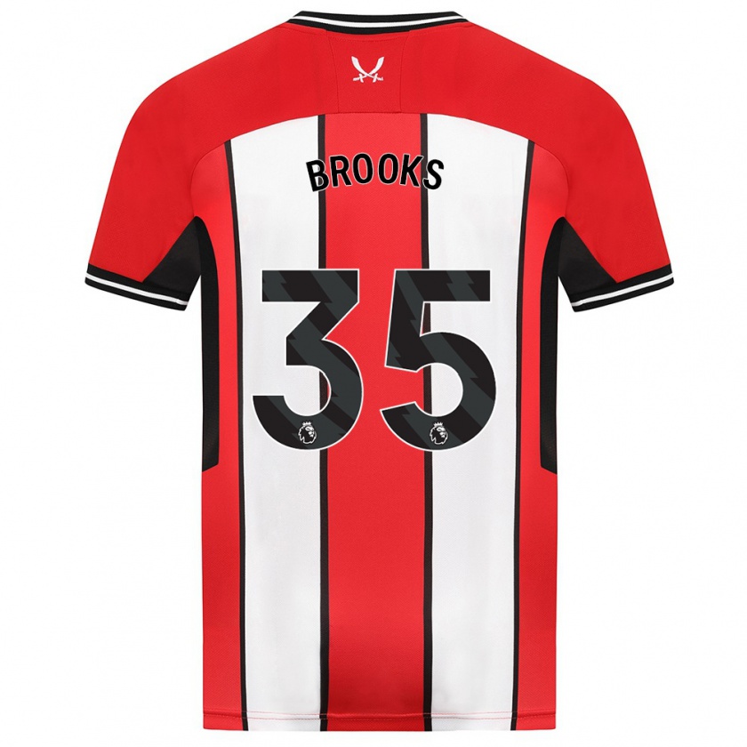 Kandiny Niño Camiseta Andre Brooks #35 Rojo 1ª Equipación 2023/24 La Camisa Chile