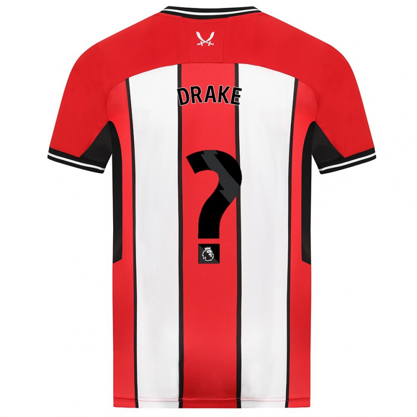 Kandiny Niño Camiseta Ben Drake #0 Rojo 1ª Equipación 2023/24 La Camisa Chile