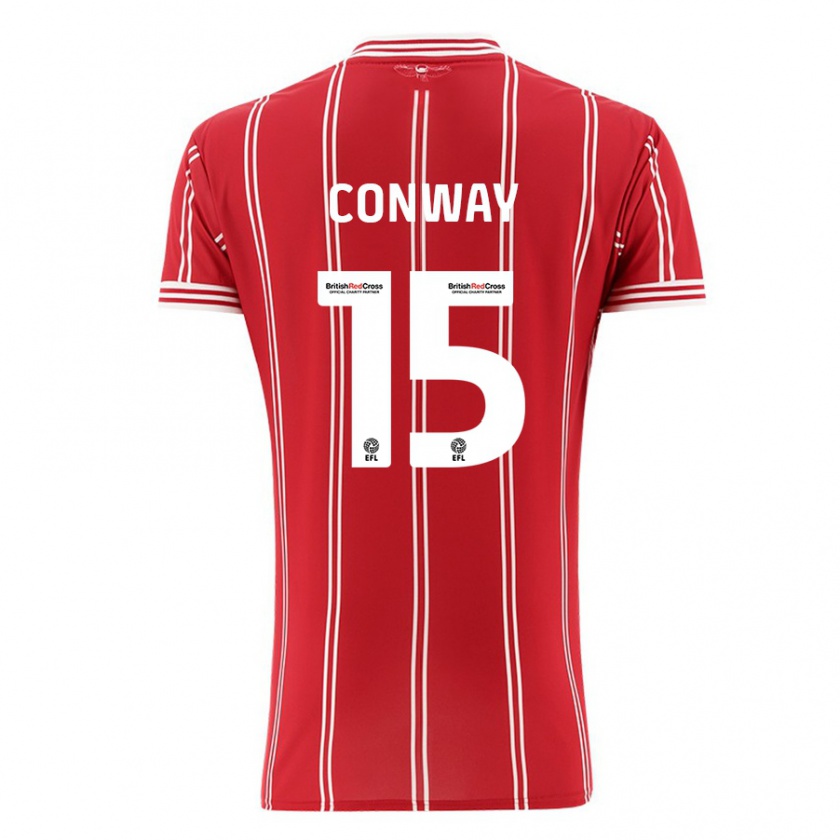 Kandiny Niño Camiseta Tommy Conway #15 Rojo 1ª Equipación 2023/24 La Camisa Chile