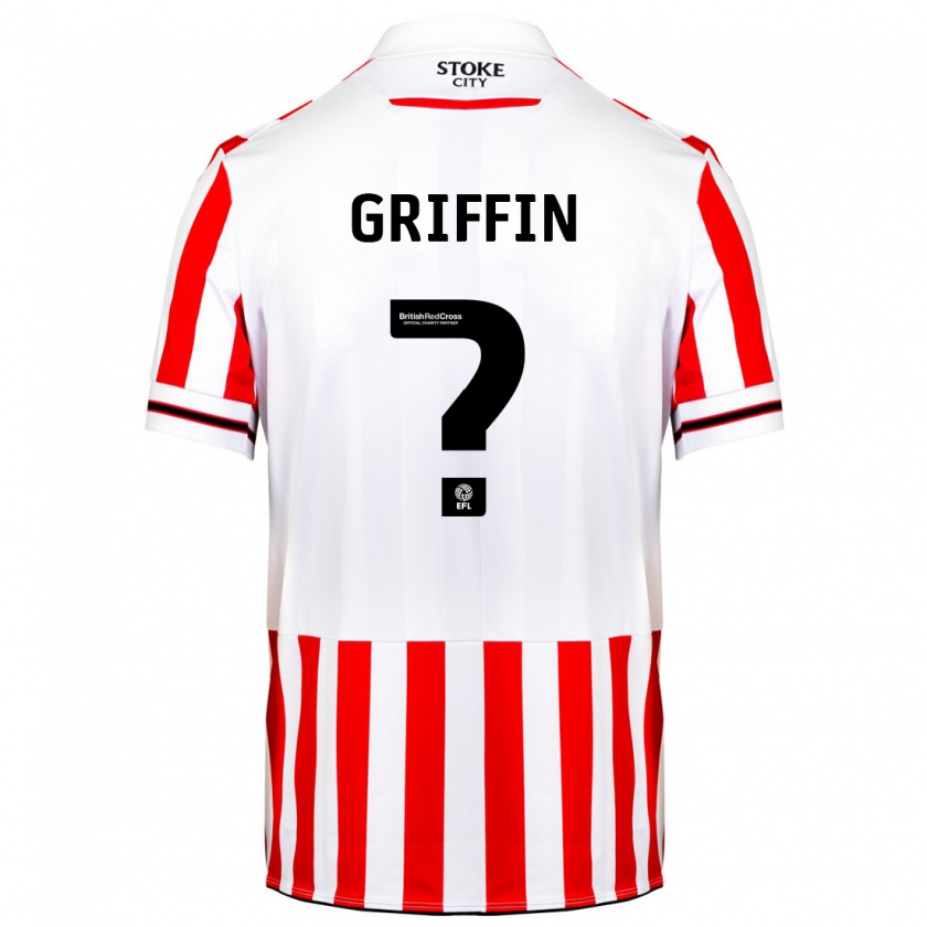 Kandiny Niño Camiseta Jake Griffin #0 Rojo Blanco 1ª Equipación 2023/24 La Camisa Chile