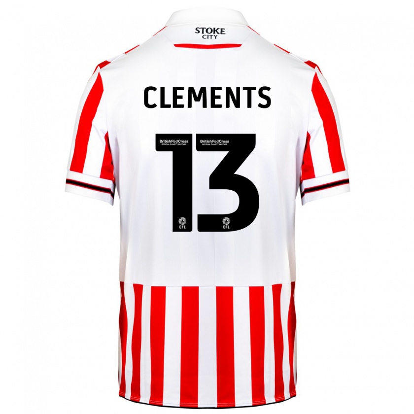 Kandiny Niño Camiseta Daisy Clements #13 Rojo Blanco 1ª Equipación 2023/24 La Camisa Chile