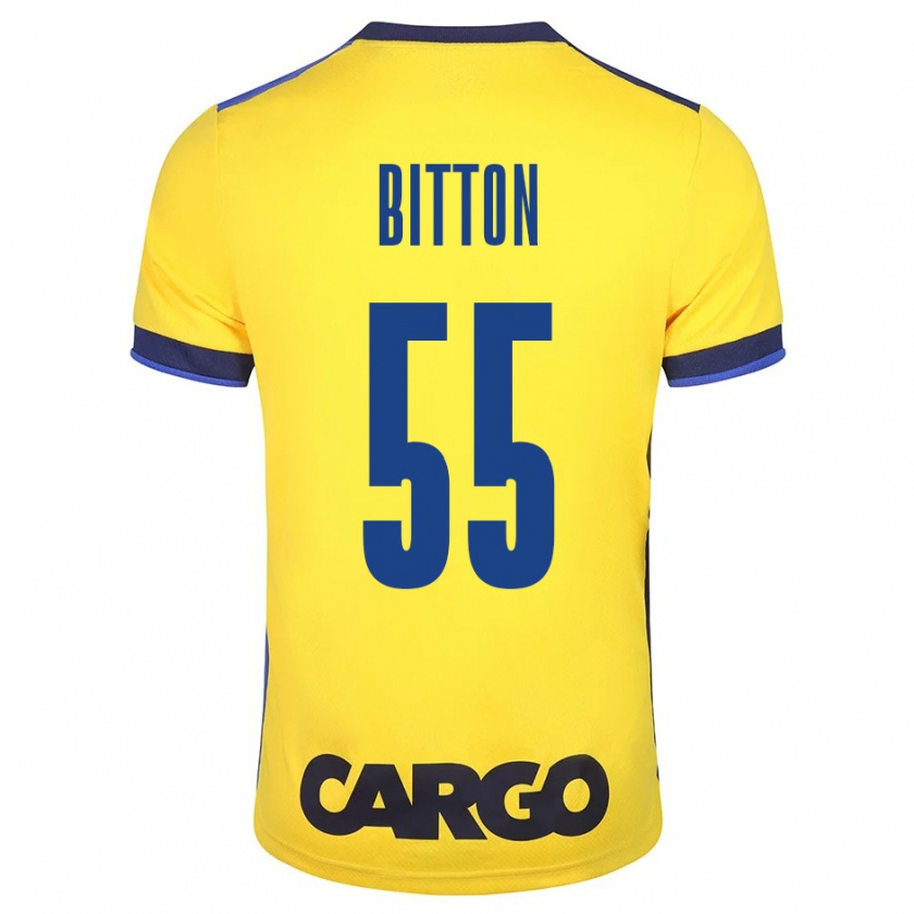 Kandiny Niño Camiseta Nir Bitton #55 Amarillo 1ª Equipación 2023/24 La Camisa Chile