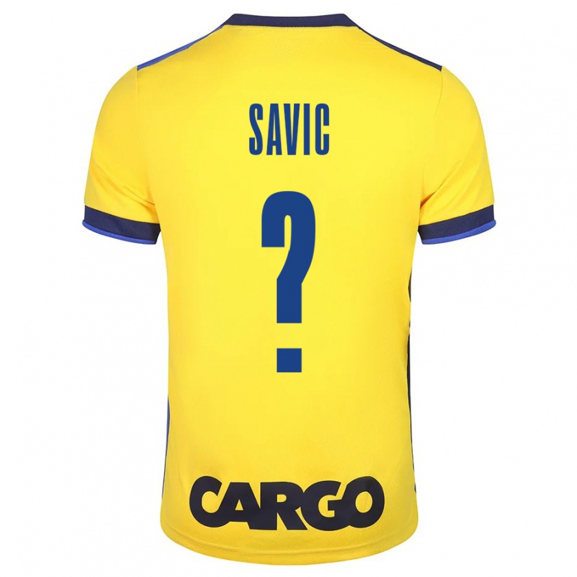 Kandiny Niño Camiseta Rom Savic #0 Amarillo 1ª Equipación 2023/24 La Camisa Chile