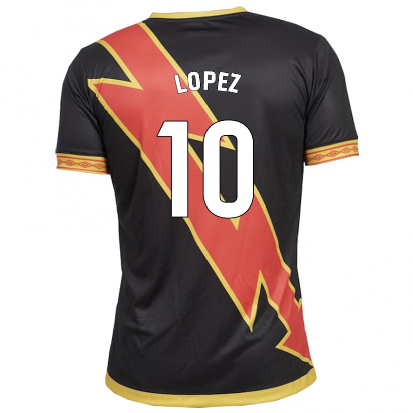 Kandiny Niño Camiseta Asier López #10 Negro 2ª Equipación 2023/24 La Camisa Chile