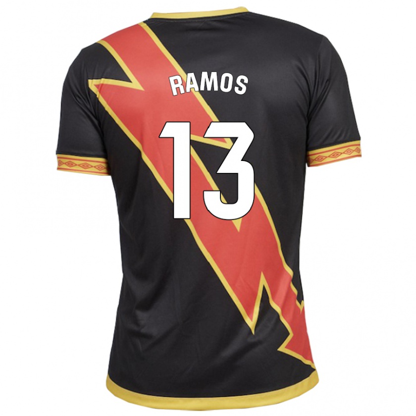 Kandiny Niño Camiseta Mario Ramos #13 Negro 2ª Equipación 2023/24 La Camisa Chile