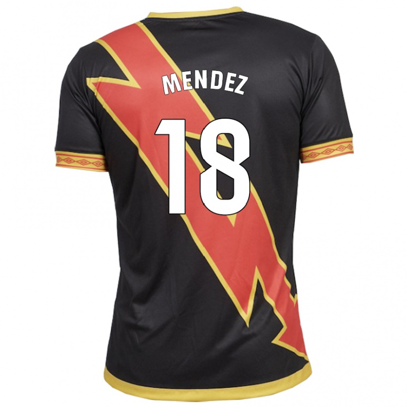 Kandiny Niño Camiseta Diego Méndez #18 Negro 2ª Equipación 2023/24 La Camisa Chile