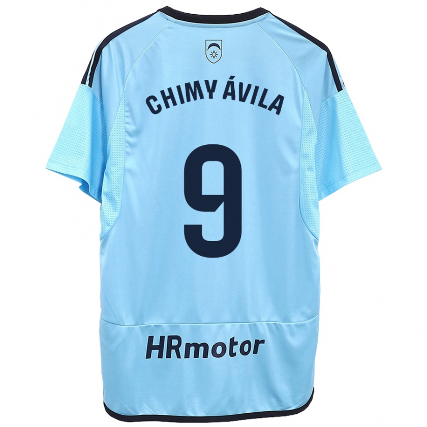 Kandiny Niño Camiseta Chimy Ávila #9 Azul 2ª Equipación 2023/24 La Camisa Chile