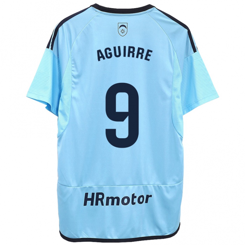 Kandiny Niño Camiseta Jorge Aguirre #9 Azul 2ª Equipación 2023/24 La Camisa Chile